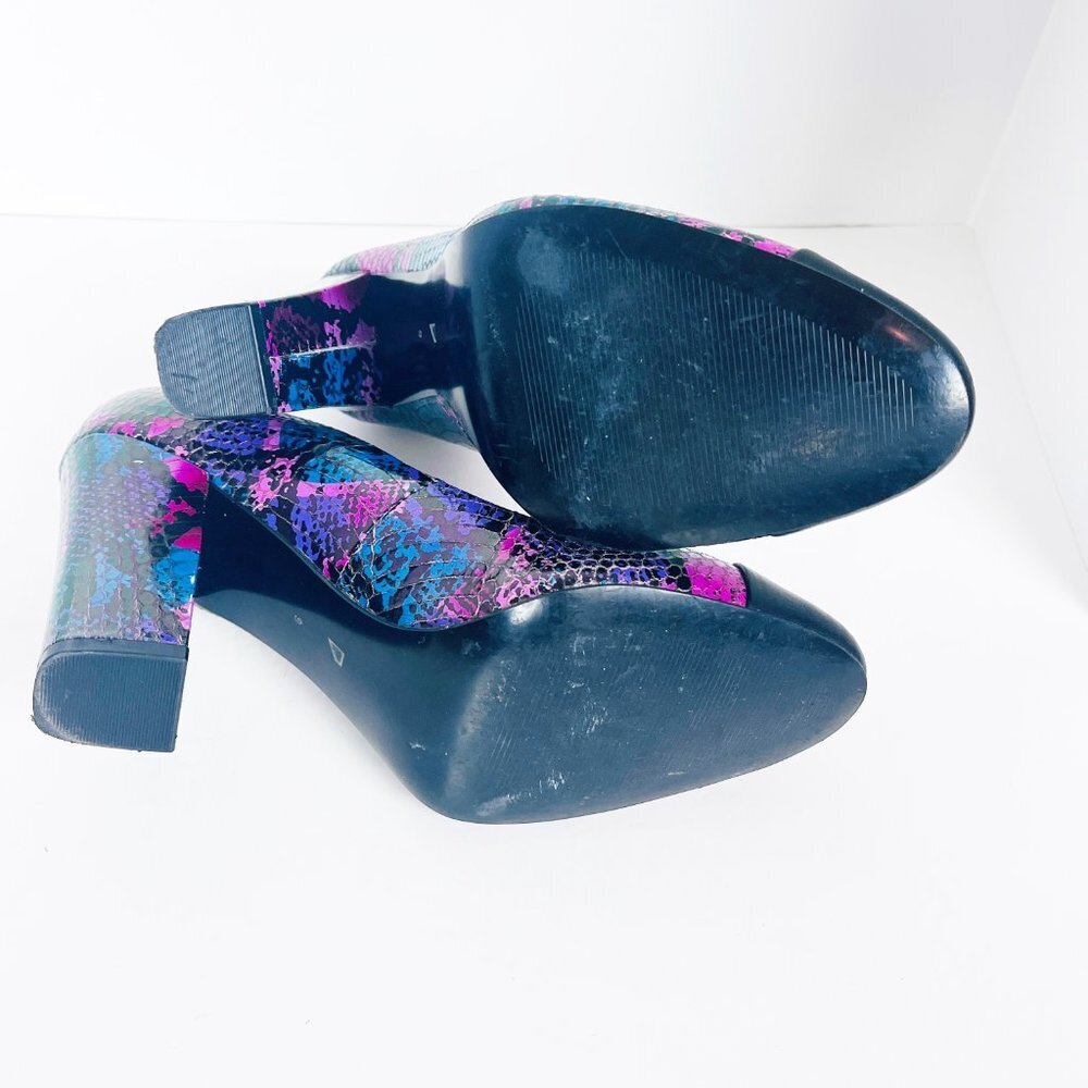 2/$30 Shoes of Prey Snakeskin Chunky Heels - Picture 7 of 7